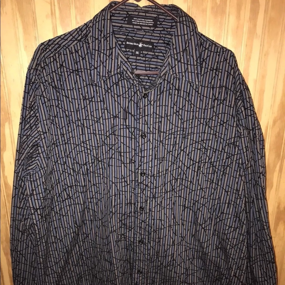 Beverly Hills polo club, button long sleeve shirt.